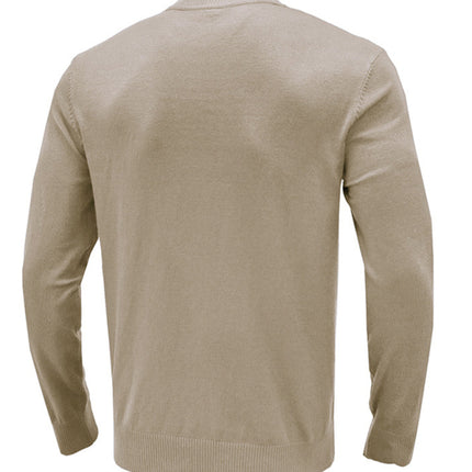 Men's new solid color long sleeve sweater