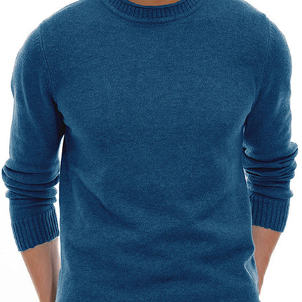 Men's new solid color long sleeve sweater