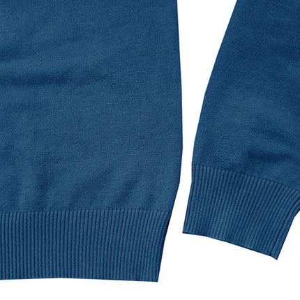 Men's new solid color long sleeve sweater