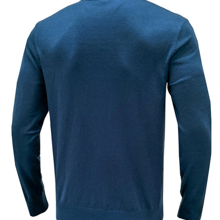 Men's new solid color long sleeve sweater