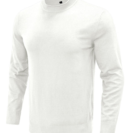 Men's new solid color long sleeve sweater