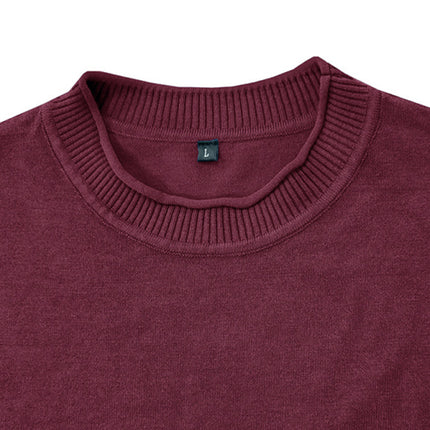 Men's new solid color long sleeve sweater