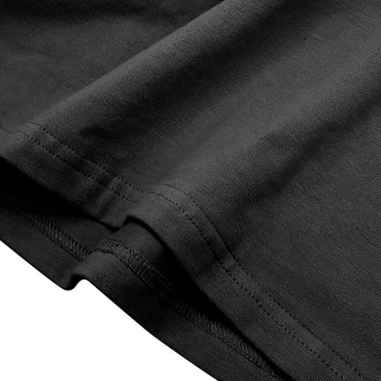 Men's new solid color round neck long sleeve cotton t-shirt