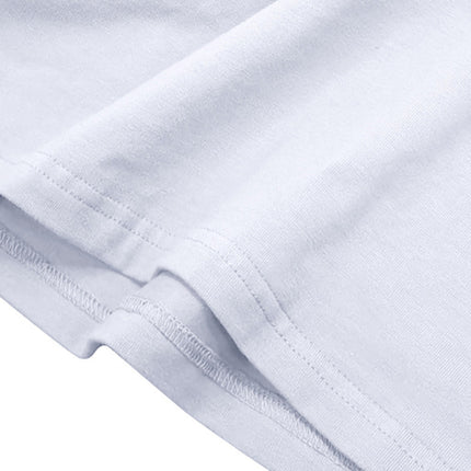 Men's new solid color round neck long sleeve cotton t-shirt