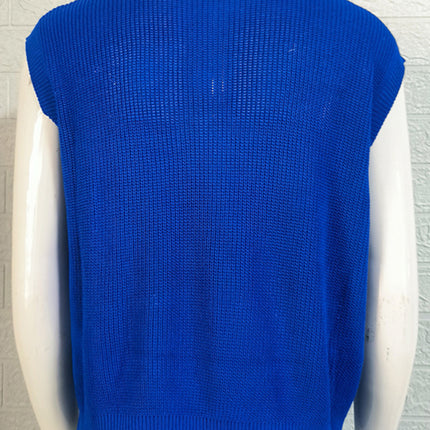 Men's lapel solid color Polo collar knitted top