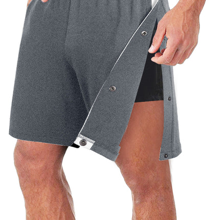 Men's classic trendy loose-fitting casual sports shorts with full side buttons