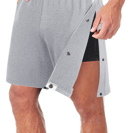 Men's classic trendy loose-fitting casual sports shorts with full side buttons