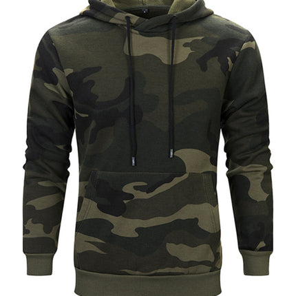 Men's casual camouflage print fashion hooded sweatshirt
