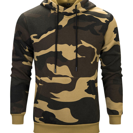 Men's casual camouflage print fashion hooded sweatshirt