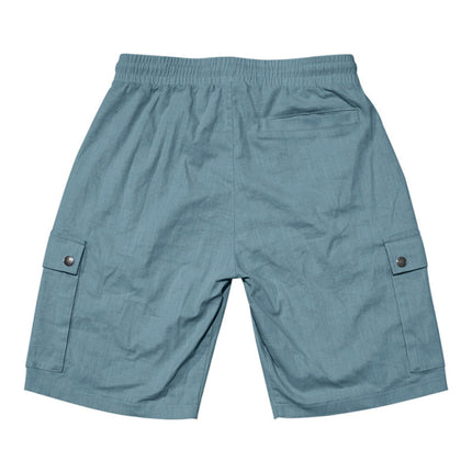 Casual Men's Slim Drawstring Shorts Thin Quarter Pants Cargo Shorts