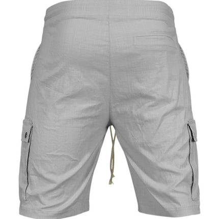 Casual Men's Slim Drawstring Shorts Thin Quarter Pants Cargo Shorts