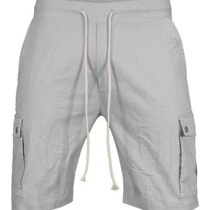 Casual Men's Slim Drawstring Shorts Thin Quarter Pants Cargo Shorts