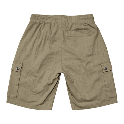 Casual Men's Slim Drawstring Shorts Thin Quarter Pants Cargo Shorts