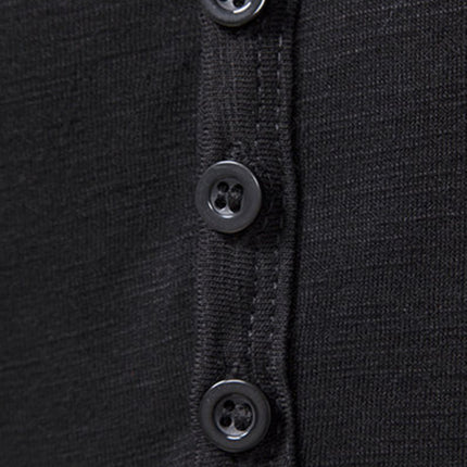 Men's Henley Casual Fashion Basic Short Sleeve T-Shirt