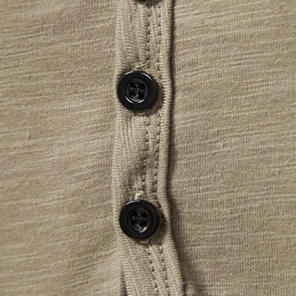 Men's Henley Casual Fashion Basic Short Sleeve T-Shirt