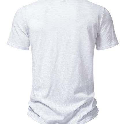 Men's Henley Casual Fashion Basic Short Sleeve T-Shirt