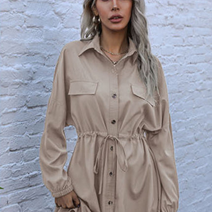 Fashion women's long -sleeved bottoming wild dress