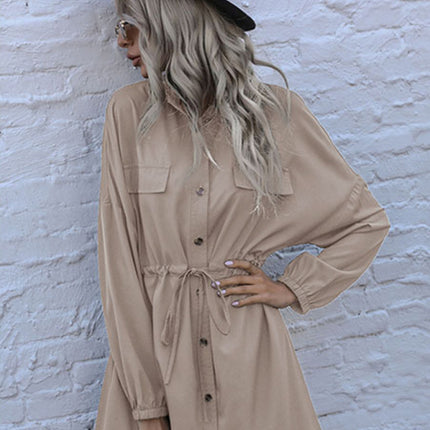 Fashion women's long -sleeved bottoming wild dress