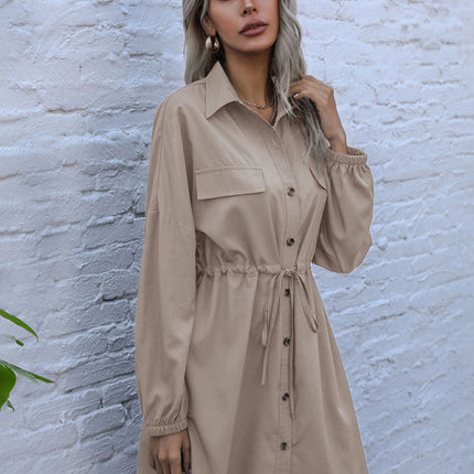 Fashion women's long -sleeved bottoming wild dress