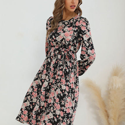 New product long -sleeved long -sleeved base fashion dress