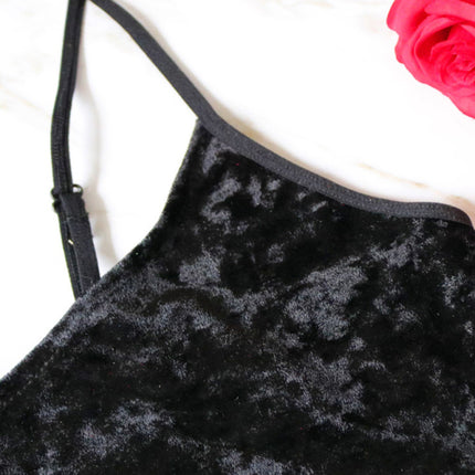 Sexy Velvet V-neck Underwear Two-Piece Set Sexy Lingerie Homewear Set