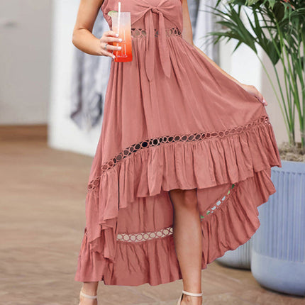 Women's Woven Sexy Irregular Mid Length Sling Dress