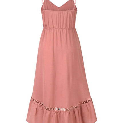 Women's Woven Sexy Irregular Mid Length Sling Dress