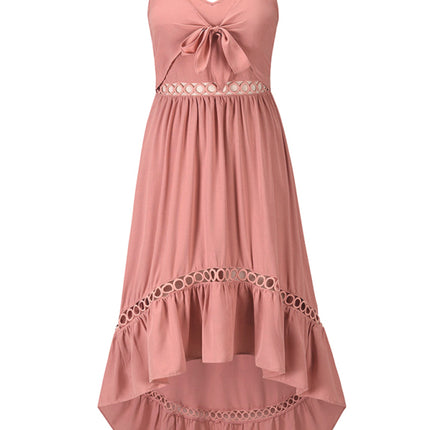 Women's Woven Sexy Irregular Mid Length Sling Dress