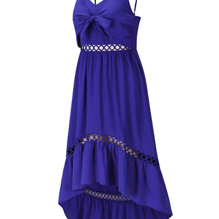 Women's Woven Sexy Irregular Mid Length Sling Dress