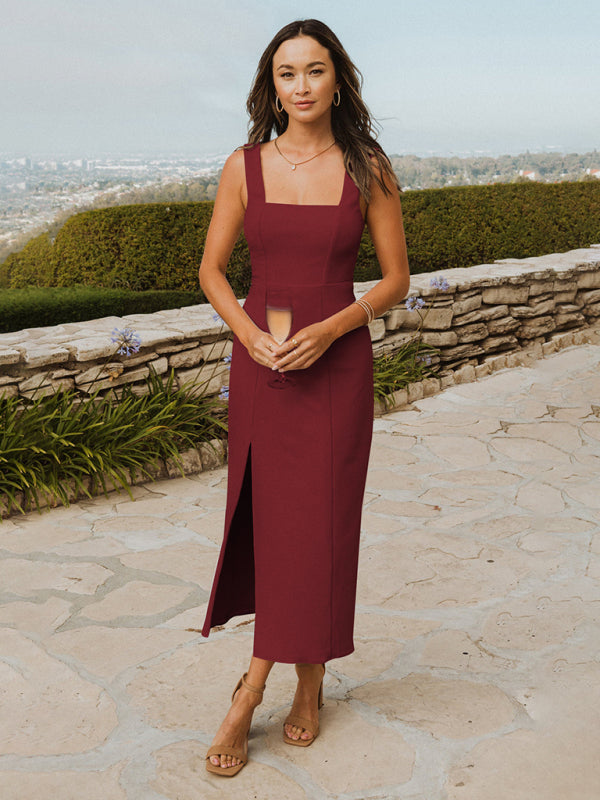 Elegant French dress with sling straps Bridesmaid dress