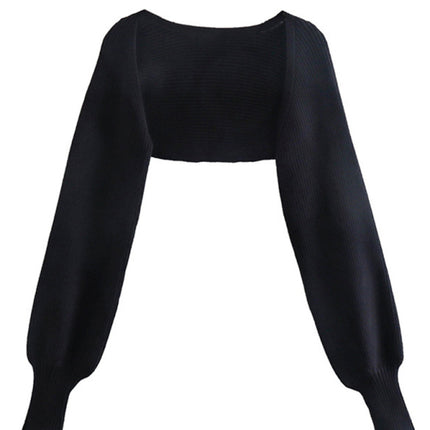 New Knitted Sleeves + Sexy Slim Tube Top Two-piece Set