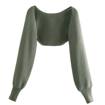 New Knitted Sleeves + Sexy Slim Tube Top Two-piece Set