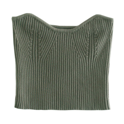 New Knitted Sleeves + Sexy Slim Tube Top Two-piece Set