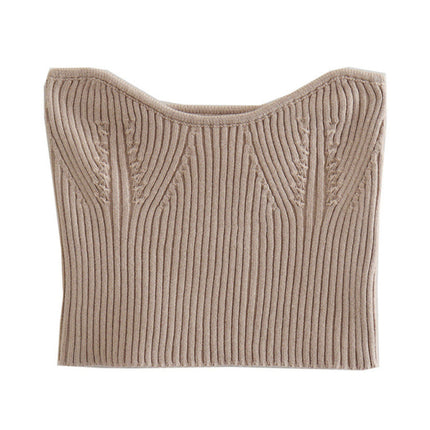 New Knitted Sleeves + Sexy Slim Tube Top Two-piece Set