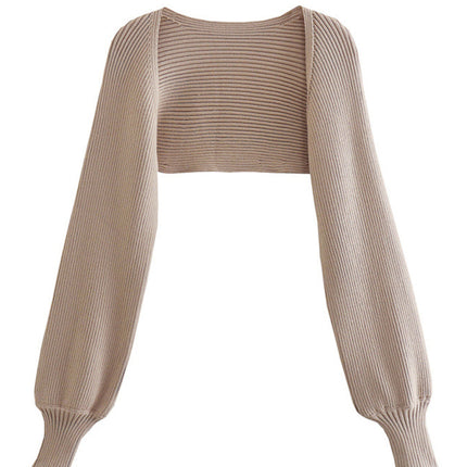 New Knitted Sleeves + Sexy Slim Tube Top Two-piece Set