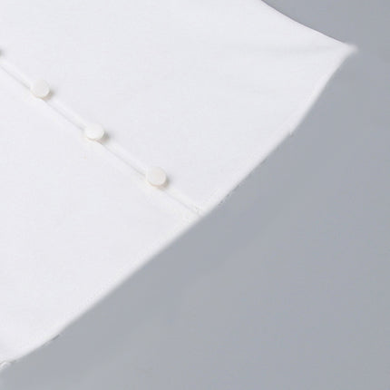 Sling lace square collar button vest design casual all-match solid color top