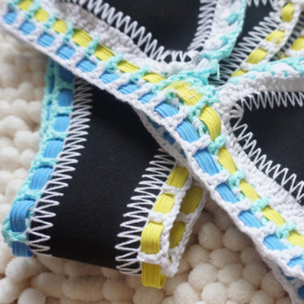 New Black Gold Bikini Handwoven Colorful One-Piece Swimsuit