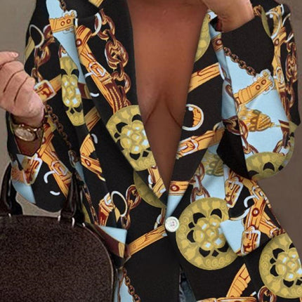 Long-sleeved fashion sexy printed small suit jacket