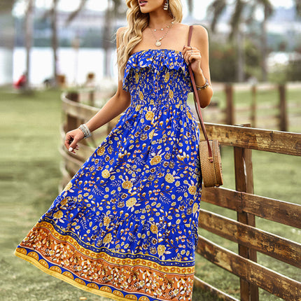 New Ladies Bohemian Casual Vacation Long Dress