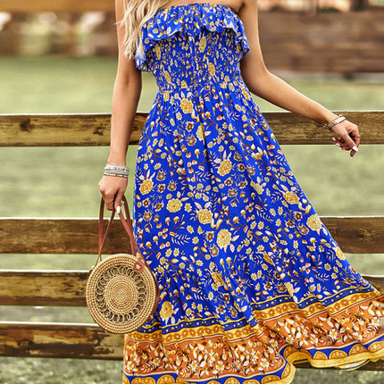 New Ladies Bohemian Casual Vacation Long Dress