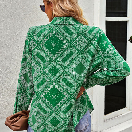 New Four Seasons Casual Print Long Sleeve Shirt