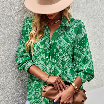 New Four Seasons Casual Print Long Sleeve Shirt