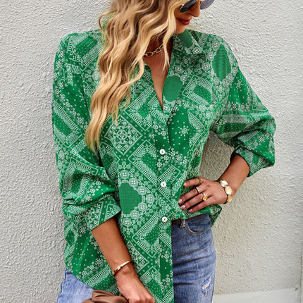 New Four Seasons Casual Print Long Sleeve Shirt