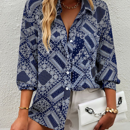New Four Seasons Casual Print Long Sleeve Shirt