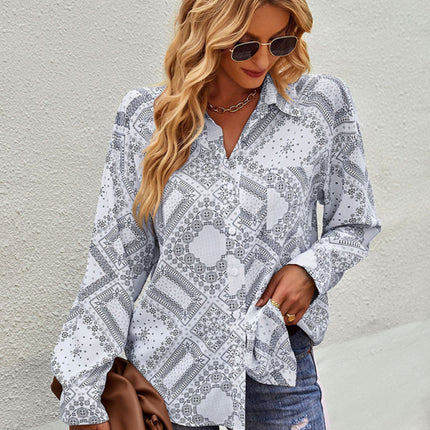 New Four Seasons Casual Print Long Sleeve Shirt
