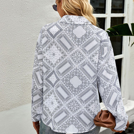 New Four Seasons Casual Print Long Sleeve Shirt