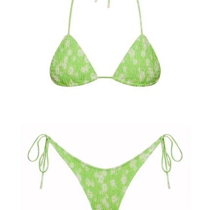 Multi-color floral double-sided printing new underwire bikini