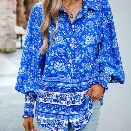 Women's Printed Vacation Casual Long Sleeve Top