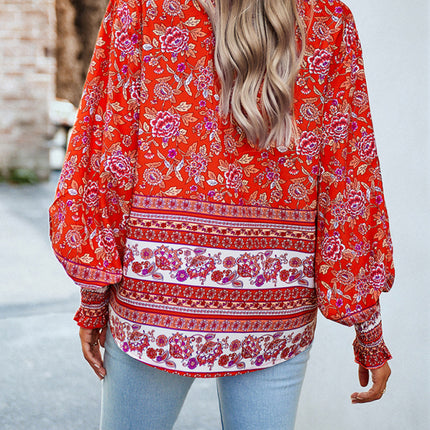Women's Printed Vacation Casual Long Sleeve Top