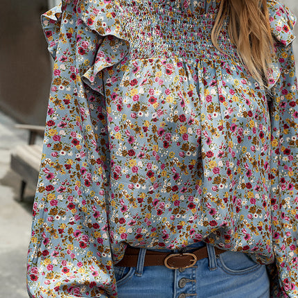 Floral Shirt Femininity Commuter Long Sleeve blouse